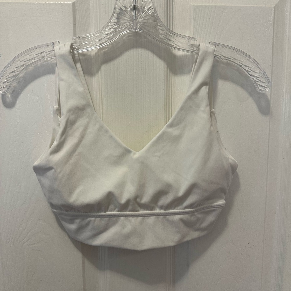 BuffBunny White Strappy Sports Bra - Picture 3 of 6